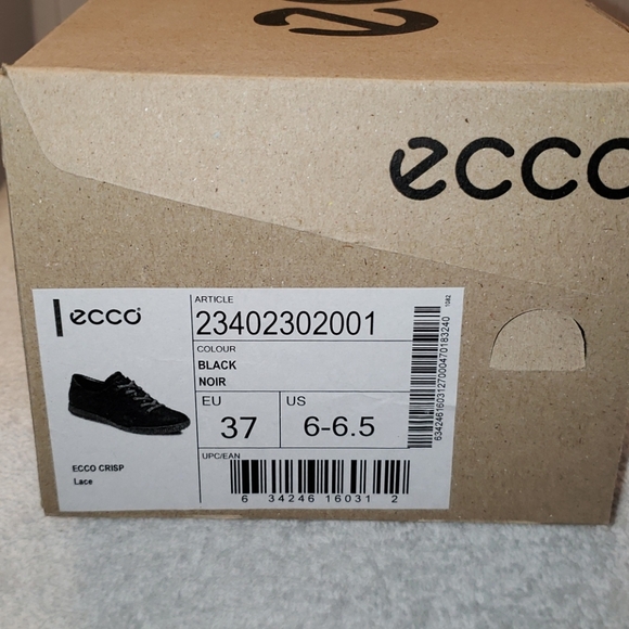 Ecco Crisp lace up black suede 6.5 - Picture 11 of 11